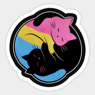 Pansexual Eternal Yin Yang Cat Sticker